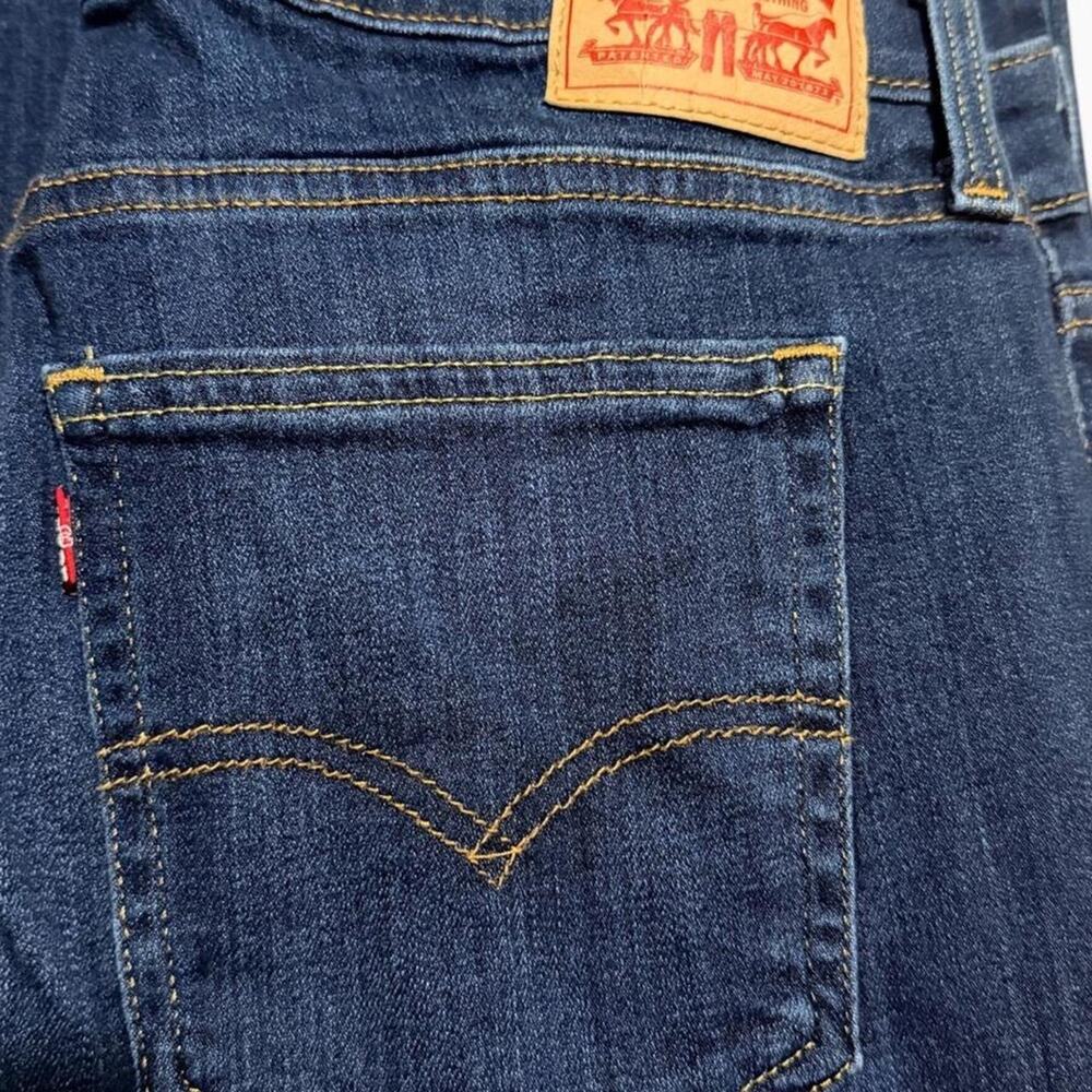 Levi's 726 High Rise Flare Jeans Womens 33 Long Blue Denim - Picture 4 of 4
